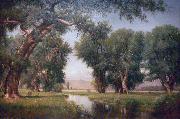 Worthington Whittredge On the Cache La Poudre River, Colorado oil